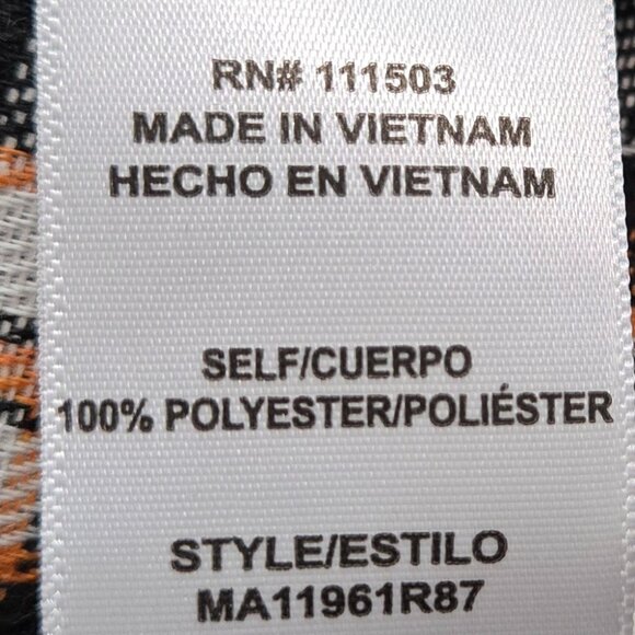 Lily Star* Plaid Crop-Top Multicolor* Long Sleeve* Tie Bow at bottom* Size: M - Picture 6 of 8